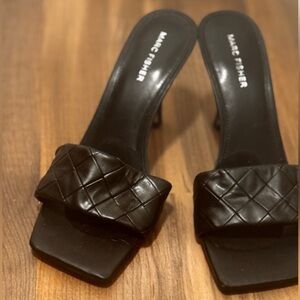 Marc Fisher Black Darasa Heeled Sandals